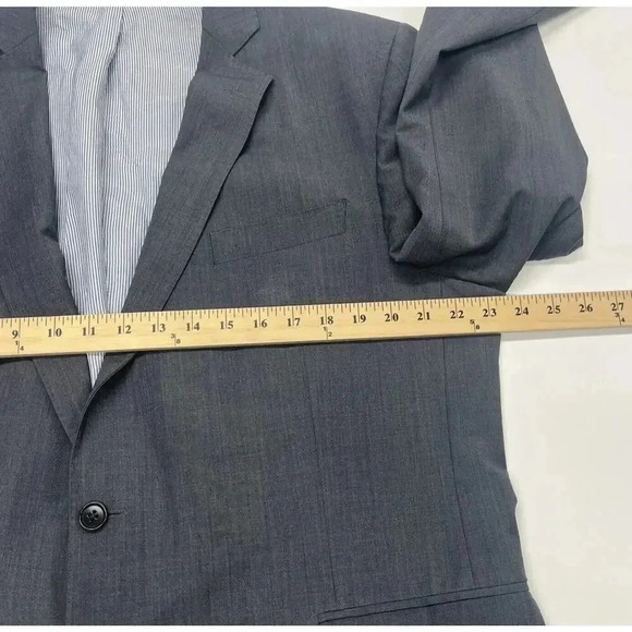 Brooks Brothers Regent Fit Two Button Gray Wool Blend Blazer Sport Coat 46R - Picture 8 of 16